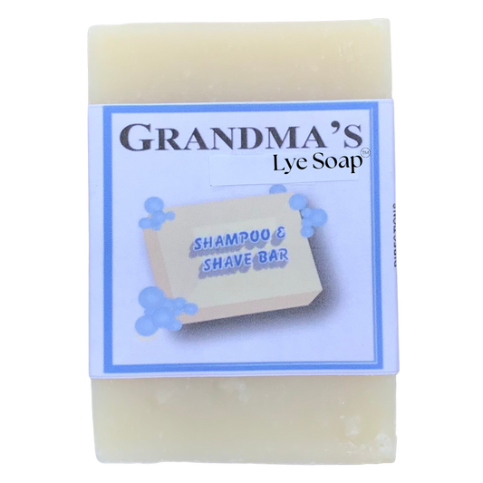 GRANDMA'S Shampoo/Shave Bar - Great for Traveling! One bar vs 2 bottles that may leak or spill.