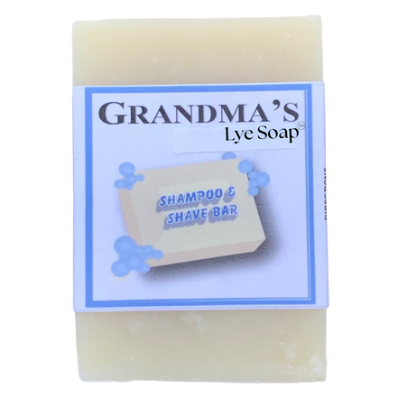 GRANDMA'S Shampoo/Shave Bar - Great for Traveling! One bar vs 2 bottles that may leak or spill.