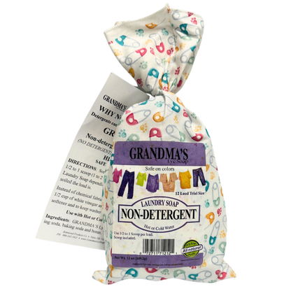 12 Load GRANDMA'S NON-DETERGENT LAUNDRY SOAP (NO FRAGRANCE OR DYES)