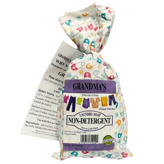 12 Load GRANDMA'S NON-DETERGENT LAUNDRY SOAP (NO FRAGRANCE OR DYES)